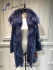 Mr&mrs Italy Women Cotton Denim Parka With Murmansky Fur